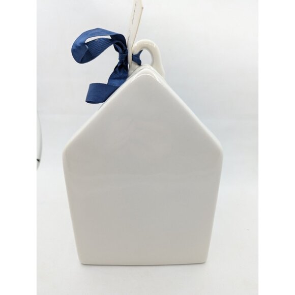 Rae Dunn PENTHOUSE Glossy White Square Ceramic Birdhouse New with tags - Picture 9 of 13